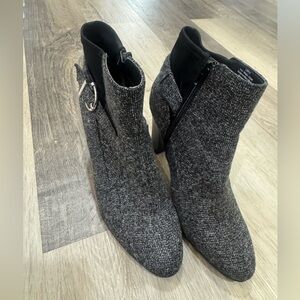 Kelly & Katie Black and Gray Ankle Booties